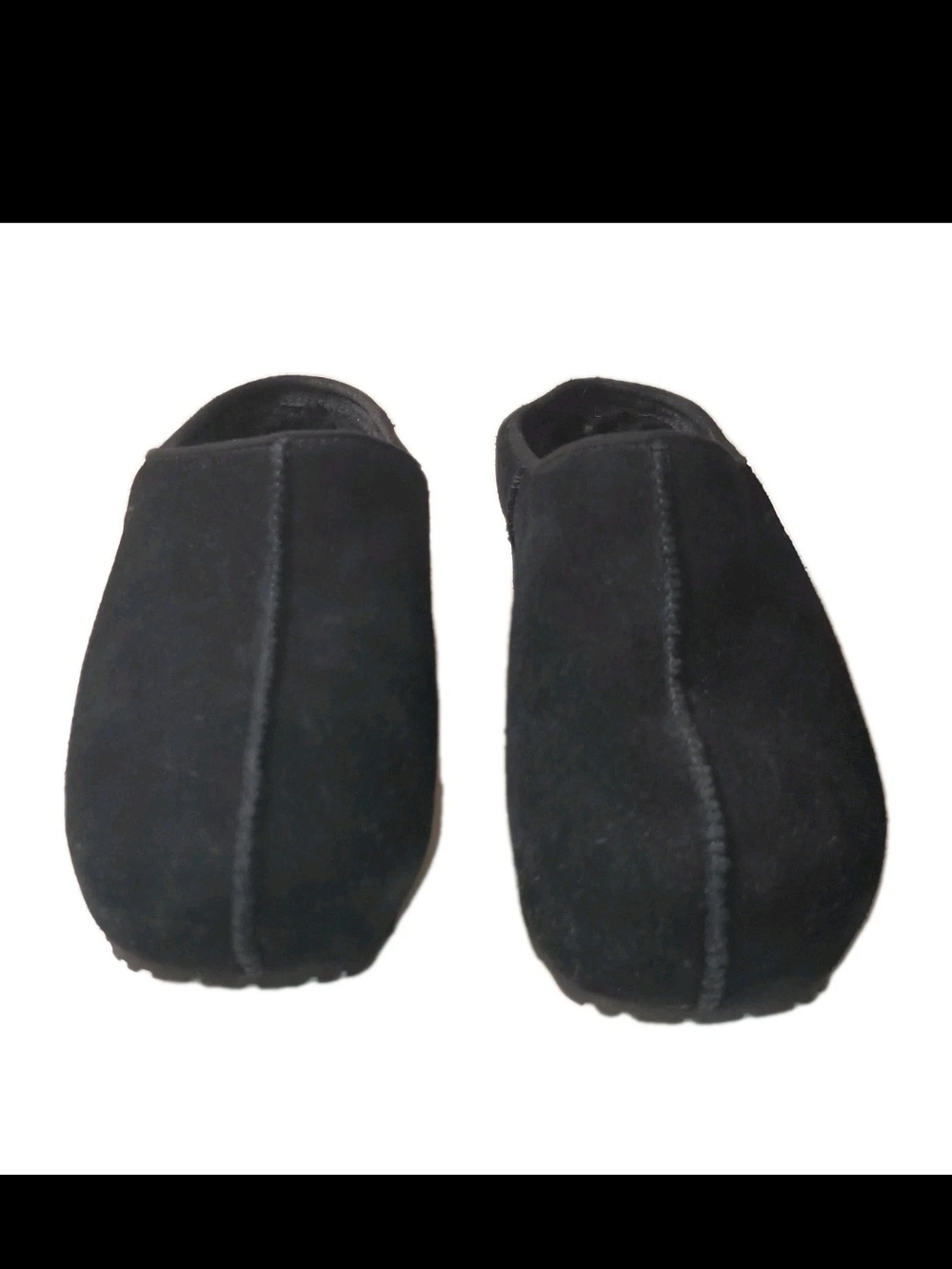 UGG Cottage Clog Slip On Shoes Black Suede Leather Women’s Size 8 - Picture 2 of 7